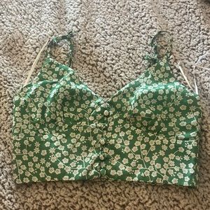Princess Polly green floral top ONLY